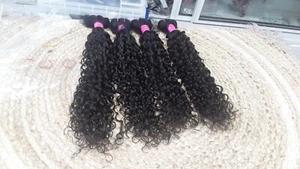 22+22+24+24 CABELLO HUMANO VIRGEN BRASILEÑO ONDA DE AGUA 4 PAQUETES 400g COLOR 1B# 12AA - Imagen 1 de 5