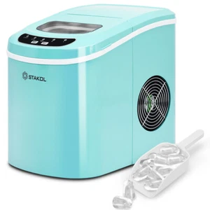Green Portable Compact Electric Ice Maker Machine Mini Cube 26lbs/Day Mint New - Bild 1 von 8