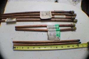 8 ~ Sink lavatory riser supply tube 3/8" Copper ~Mixed Lot of 8 see description - Picture 1 of 10