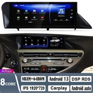 10.2" Android Navigation Car GPS Stereo Radio For Lexus RX RX350 RX450H 8+64G - Picture 1 of 12