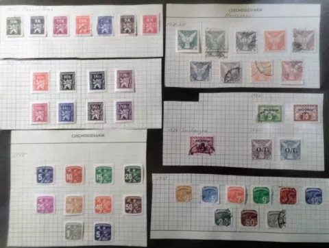 Czechkoslovakia. BOB Lot . Used(CTO) to MH. Scott's O1...P36. sal's stamp store Cover