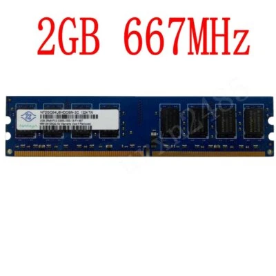 2GB DDR2 667MHz PC2-5300U 240Pin DIMM Intel Desktop Arbeitsspeicher Für NANYA DE - Bild 1 von 4