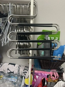 Trousers Hanger 5 Layers S Shape Pants Scarf Hanger Holder Closet Space Saver - Picture 1 of 1