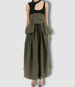 $945 A.W.A.K.E. Mode Women's Green Cotton Hakama Trouser Pants Size 34 - Picture 1 of 4