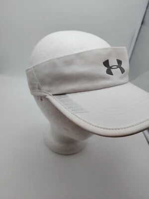 Gorra visera Under Armour para mujer con tirantes blanca ligera gris logotipo Foto 1 de 4