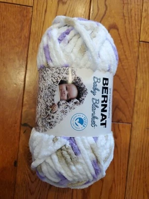 1 Bernat Baby Blanket Yarn 100% Polyester Little Lilac Dove Chenille 3.5oz - Image 1 of 3