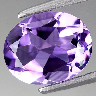 2.35ct t.w Untreated Purple Uruguay 10x7.9mm Oval Natural Amethyst - Image 1 of 4