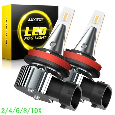 AUXITO 3000K Amarillo H8 H11 Super Brillante LED Luz Antiniebla Lámpara de Conducción DRL I9 2/10x Foto 1 de 4