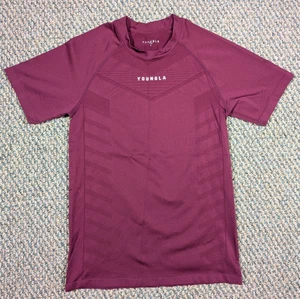 YoungLA Kompressionsshirt Herren Large rot weinrot Fitnessstudio Training Kurzarm T-Shirt - Bild 1 von 8