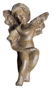 Vintage Hand Carved Olive Wood Flying Nativity Angel 5” - Picture 1 of 3