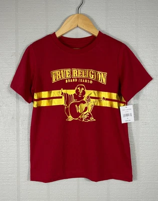 True Religion Kids Size 6 Graphic T-Shirt Red Buddha NWT Designer - Image 1 of 4