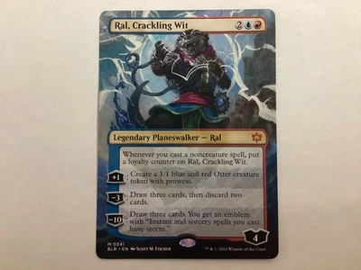 MTG Bloomburrow RAL, CRACKLING WIT Borderless NM (3111) Graded Power - Image 1 of 2