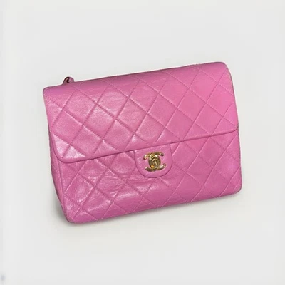 Authentic Vintage Chanel Hand Bag, Pink Real Gold Very Rare Color - Image 1 of 4