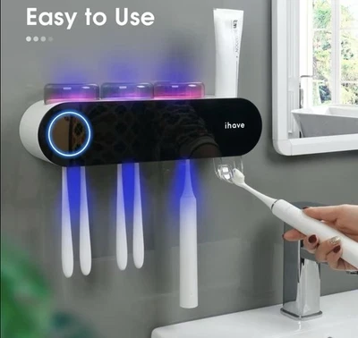 iHave Soportes de Cepillo de Dientes para Baños, Desinfectante de Cepillo de Dientes UV y Soporte Inteligente Foto 1 de 4