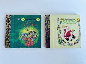 2 Little Golden Book Mini MICKEY’s CHRISTMAS CAROL #33 SANTA’s TOY SHOP #34 - Imagen 1 de 3