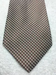 BANANA REPUBLIC CORBATA HOMBRE MARRÓN Y ROSA APAGADO RAYAS 4 X 59 NUEVA SIN ETIQUETAS - Imagen 1 de 4