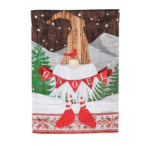 Gnoel Gnome 14S10020 Evergreen SUEDE Garden Flag 12.5" x 18" - Picture 1 of 2