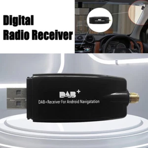 Car Digital DAB+ Audio Radio Receiver Tuner+Antenna USB Adapter for Android - Picture 1 of 14