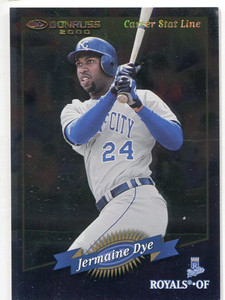 2001 Donruss 2000 Retro Stat Line Career Baseball Card #72 Jermaine Dye/201 