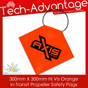HI VIS ORANGE BOAT OUTBOARD INBOARD PROPELLER SAFETY TRAILER TOWING TRANSIT FLAG - Picture 1 of 2