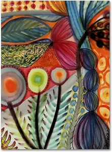 NUOVO! Vivaces Sylvie Demers COLORATA da appendere 24" x 32" tela arte da parete DECORAZIONE - Foto 1 di 5