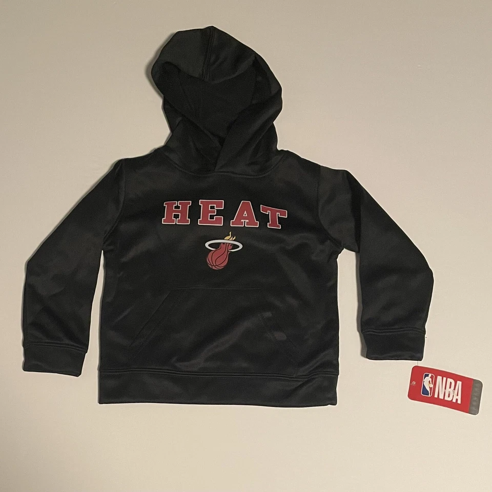 Sudadera Miami Heat para niños pequeños 3T NUEVA sudadera con capucha de baloncesto suéter negro NBA Foto 1 de 4