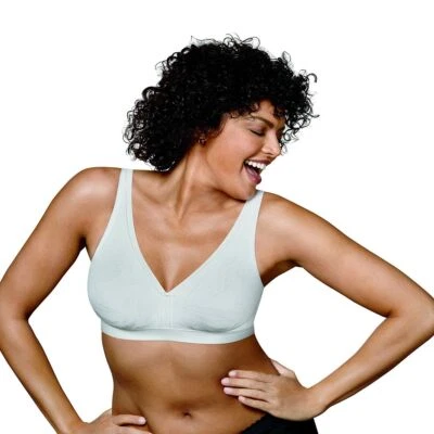 Playtex 18 Hr Super Soft Full Figure Wireless Bra US4690 White Sz.36,38,40,42,44 - Image 1 of 4