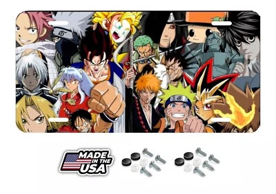 Anime and Manga, License Plate New Car Tag Metal Aluminum, USA - Image 1 of 4