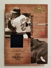 2004 DONRUSS CLASSICS ROD CAREW LEGENDARY JACKETS MATERIAL #'D 49/100 ANGELS HOF