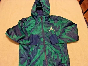 NWOT Jordan Brand Jumpman hooded lightweight jacket, youth S (8-10) , teal, blue - Picture 1 of 6