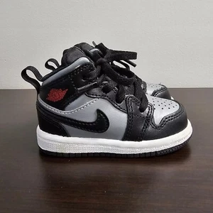Nike Air Jordan 1 Mid Shadow Niños 4c Negro Gris 640735-096 - Imagen 1 de 18