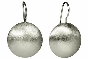SILBERMOOS Ladies Earrings Round Circle Sterling Silver 925 Earrings - Bild 1 von 1