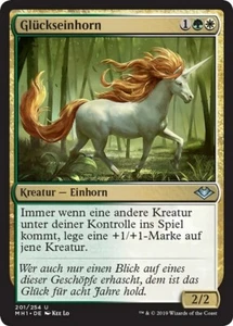 1X NM Good-Fortune Unicorn (Glückseinhorn) Foil GERMAN Modern Horizons - Picture 1 of 1