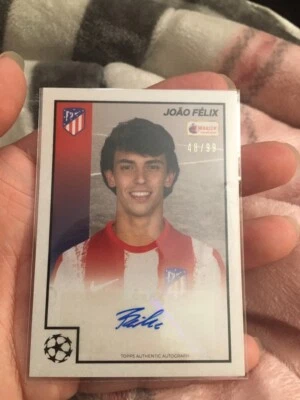 2021-22 Topps Merlin Heritage 97 Joao Felix Auto 48/99 Atletico Madrid - Image 1 of 2