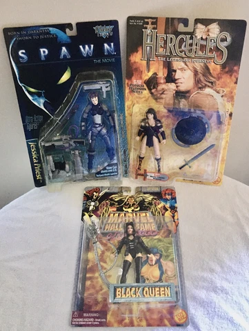 ToyBiz Marvel Black Queen Hercules Xena McFarlane Spawn Jessica Priest Figures Cover