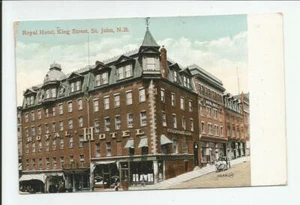 Postal Royal Hotel King Street St John New Brunswick 1914 cancelación de exposición - Imagen 1 de 2