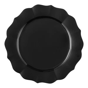Elegant Pearl Round Lotus Disposable Plastic Dinner or Salad Plates - 120 pcs - Picture 1 of 8