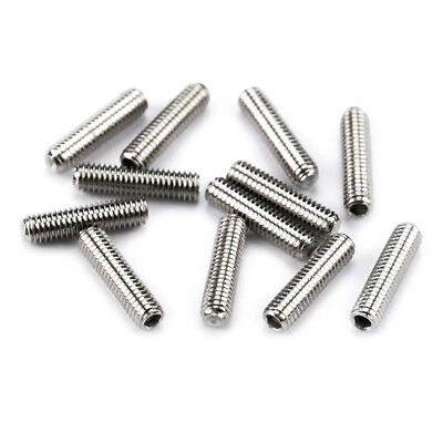 Musiclily Pro 12Pcs M3x12mm Stainless Steel Guitar Bridge Saddle Height Screws