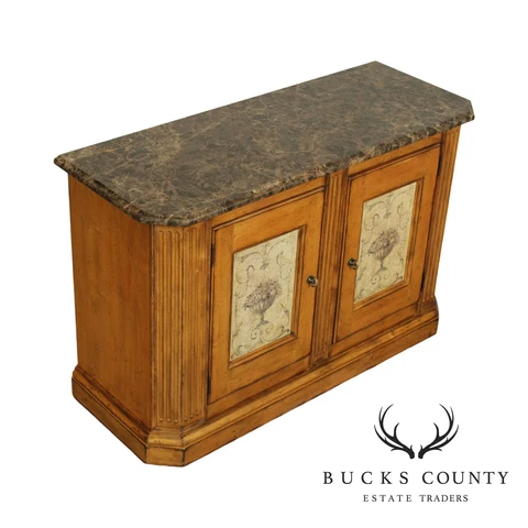 Drexel Villa Santina Marble Top 2 Door Cabinet Buffet Cover