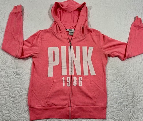 UNDERCOVER Felpa con cappuccio ROSA Victoria's Secret rosa 1986 full zip donna taglia small usata