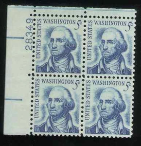 US. 1283. 5c. Washington, Prominent American. PB4 #28349 UL. MNH. 1966 - Picture 1 of 2