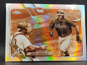 2021 Topps Chrome Dansby Swanson Refractor Parallel #7 Braves - Chicago Cubs - Picture 1 of 2