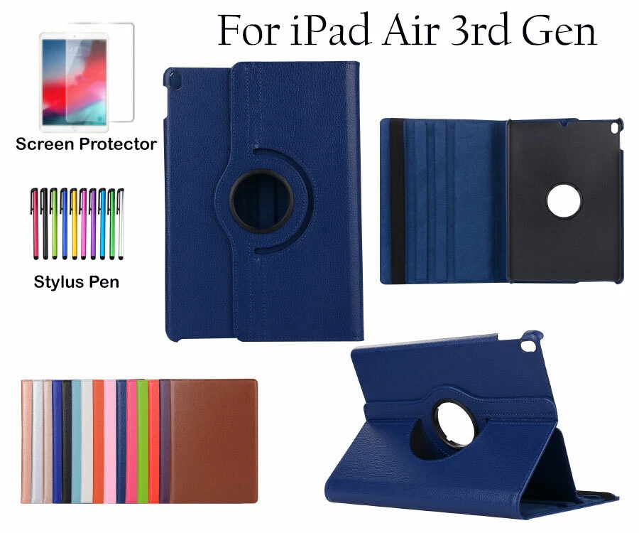 360°Rotate Litchi Grain PU Leather Cover Case for iPad Air 3 10.5-inch  - Image 1 of 1