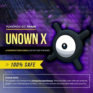 Unown X Pokemon #201 GO Gen 2 Johto - Picture 1 of 4