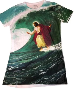 goodie two Short sleeves Jesus surfing T-shirt Medium - Picture 1 of 4