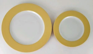2PC Noritake Stoneware Colorwave Mustard Yellow 1-8.25" Salad 1-11" Dinner Plate - Picture 1 of 8