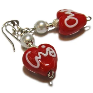 Preciosos Pendientes de San Valentín Corazón con Lámpara Roja de SoniaMcD - Imagen 1 de 19