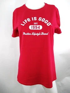 Life is Good Women S/S Crusher Lite Tee Positive Lifestyle 1994 Red Medium 73232 - Picture 1 of 10