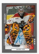 2000-01 Upper Deck MVP Third Stars Trevor Kidd Hard signed Auto.Florida Panthers