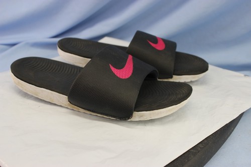 NIKE sliders YOUTH TAGLIA 8M nero FLIP FLOPS gomma